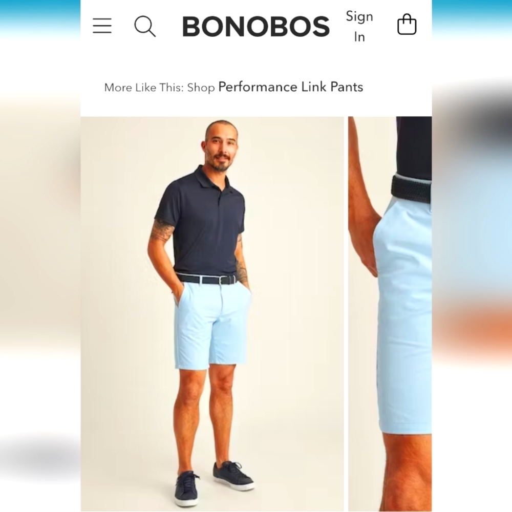 Bundle of 3 Bonobos Performance Link Golf Shorts -New